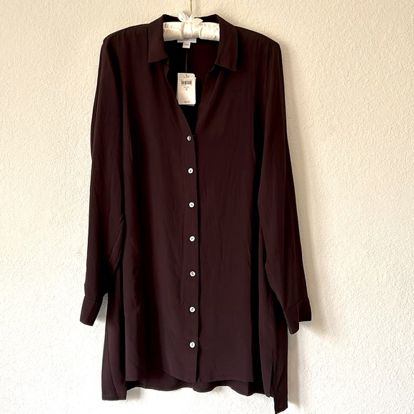 J. Jill Tops - J. Jill Long Button Up Tunic Blouse